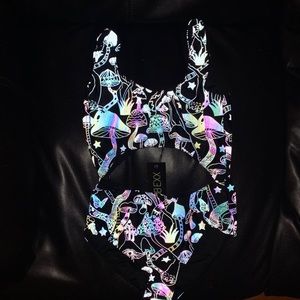Reflective bodysuit / Club Exx (Dollskill)